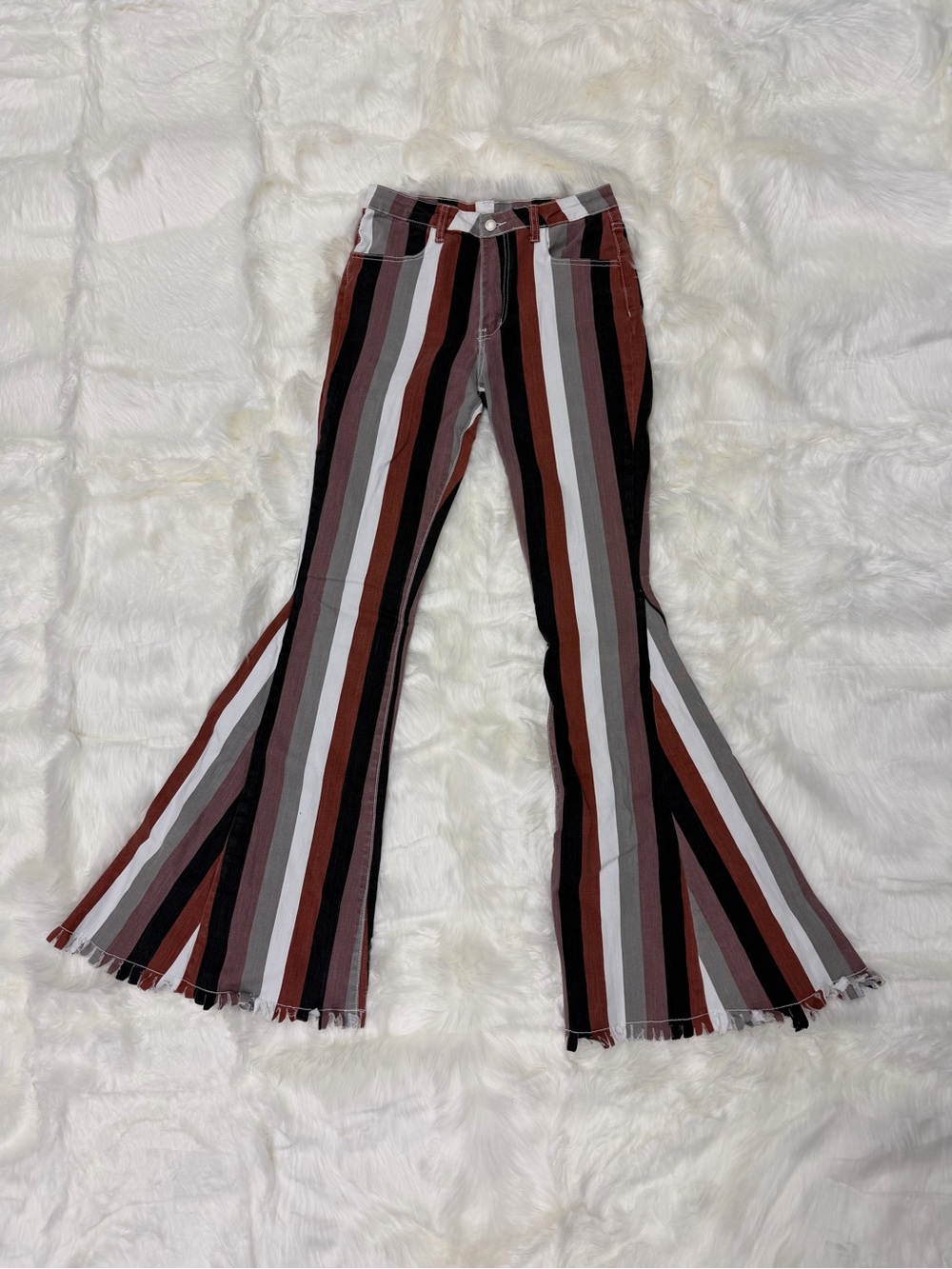 Saints & Hearts multicolor striped bell bottoms